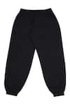 Shop_Rang by Lespetits_Black Cotton Elasticated Jogger  _at_Aza_Fashions