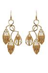 Buy_Itrana_Gold Plated Bead Tiered Danglers _at_Aza_Fashions