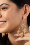 Shop_Itrana_Gold Plated Bead Tiered Danglers _at_Aza_Fashions