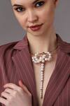Itrana_White Pearl Embellished Necklace _at_Aza_Fashions
