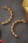 Shop_Itrana_Gold Plated Beads Cutwork Hoops _at_Aza_Fashions