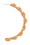 Itrana_Gold Plated Beads Cutwork Hoops _Online_at_Aza_Fashions