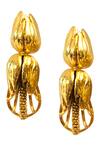 Buy_Itrana_Gold Plated Chains Ball Embellished Earrings _at_Aza_Fashions