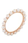 ITRANA_Shell Pearls And Zircons Embellished Bangle_at_Aza_Fashions