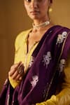 Buy_Shorshe Clothing_Purple Handloom Tissue Woven Floral Flower Brocade Dupatta _Online_at_Aza_Fashions