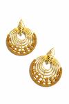Buy_Itrana_Gold Plated Beads Circular Studs _at_Aza_Fashions