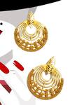 Shop_Itrana_Gold Plated Beads Circular Studs _at_Aza_Fashions