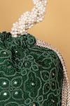 Shop_AMYRA_Green Thread Monroe Crystals Embroidered Bucket Bag _Online_at_Aza_Fashions