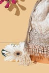 AMYRA_Off White Thread Chaand Embroidered Bucket Bag _Online_at_Aza_Fashions