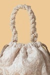 Buy_AMYRA_Off White Thread Chaand Embroidered Bucket Bag _Online_at_Aza_Fashions