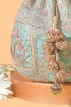 Buy_Amyra_Blue Cut Work, Embroidery Amer Potlli Bag_Online_at_Aza_Fashions