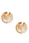 Buy_Itrana_Gold Plated Beads Circular Studs _at_Aza_Fashions