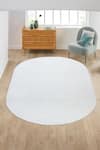 Buy_Kaleen India_White 100% Polyester Hand Tufted Daisy Oval Rug_at_Aza_Fashions