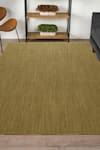 Kaleen India_Yellow 60% Wool And 40% Jute Handwoven Stripe Pattern Mood Solid Rectangle Rug _Online_at_Aza_Fashions