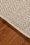 Kaleen India_Cream 85% Wool And 15% Jute Handwoven Chevron Pattern Mood Square Rug_Online_at_Aza_Fashions