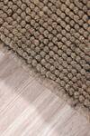 Kaleen India_Brown 100% Wool Hand Woven Fudge Textured Square Shaped Rug_Online_at_Aza_Fashions