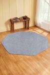 Buy_Kaleen India_Grey 100% Polyester Hand Tufted Daisy Octagon Shaped Rug_at_Aza_Fashions