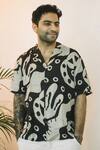 Shop_Jodi_Black Modal Jantar Print Shirt _at_Aza_Fashions