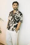 Jodi_Black Modal Jantar Print Shirt _Online_at_Aza_Fashions