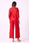 Shop_Scarlet Sage_Polyester Cora Textured Top And Pant Set_at_Aza_Fashions