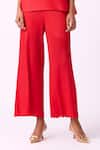Buy_Scarlet Sage_Polyester Cora Textured Top And Pant Set