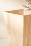 Shop_Mason Home_Brown Wood Textured Natural Dustbin_at_Aza_Fashions