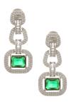 Buy_Minaki_Green Cut Work, Crystals Embellished Pendant Necklace Set _Online_at_Aza_Fashions