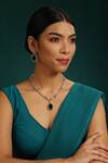 Buy_Minaki_Green Crystals Cubic Zirconia Embellished Necklace Set _at_Aza_Fashions