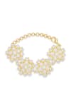Buy_Mnsh_Gold Plated Crystals Flower Embellished Bracelet _at_Aza_Fashions