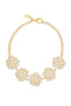 Buy_Mnsh_Gold Plated Bauble Floral Embellished Necklace _at_Aza_Fashions