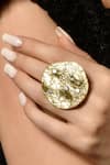 Buy_MNSH_Gold Plated Cubic Zirconia Glint Embellished Ring _at_Aza_Fashions