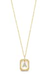 MNSH_Gold Plated Cubic Zirconia Personalised Letter A Pendant Necklace _Online_at_Aza_Fashions