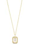 MNSH_Gold Plated Cubic Zirconia Personalised Letter I Pendant Necklace _Online_at_Aza_Fashions