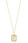 MNSH_Gold Plated Cubic Zirconia Personalised Letter K Pendant Necklace _Online_at_Aza_Fashions