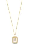 MNSH_Gold Plated Cubic Zirconia Personalised Letter M Pendant Necklace _Online_at_Aza_Fashions