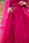 Chambray & Co._Pink Linen Silk Zonaira Zardozi Embroidered Blouse With Lehenga_at_Aza_Fashions