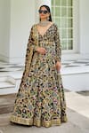 Buy_The Royaleum_Multi Color Ayati Hand Embroidered Anarkali With Dupatta _at_Aza_Fashions