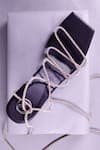 Buy_Sana K Luxurious Footwear_Black Embellished Rhinestone Strap Heels _Online_at_Aza_Fashions
