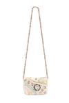Shop_Fuchsia_White Crystals, Pearls Royal Threads Embroidered Clutch _at_Aza_Fashions