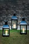 Buy_Elm & Oak_Black Steel Langham Lanterns 3 Pcs Set_at_Aza_Fashions