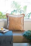 Buy Elm & Oak Brown Front Cotton Velvet Lugano Cushion Cover at Aza Fashions Buy_Elm & Oak_Brown Front Cotton Velvet Lugano Cushion Cover_at_Aza_Fashions