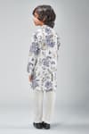 Buy_Bal Bachche By Rohit Bal_Ivory Chanderi Printed Botanical And Bird Kurta Set  _Online_at_Aza_Fashions