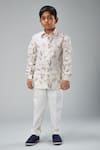 Buy_Bal Bachche By Rohit Bal_Ivory Linen Printed Swan Shirt  _at_Aza_Fashions