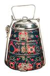Buy Living With Elan Multi Color Stainless Steel Vintage Tantraa Conoid Pyramid Tiered Tiffin Box at Aza Fashions Buy_Living With Elan_Multi Color Stainless Steel Vintage Tantraa Conoid Pyramid Tiered Tiffin Box_at_Aza_Fashions
