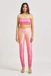 Buy_Sheela Suthar_Pink Satin Embroidered Sequins Bralette Ombre Pant Set With Printed Shrug 