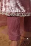 Shop_Palak Khandelwal_Pink Kurta Velvet Embroidered Sequins Notched Floral Set 