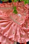 Shop Rage Attire-Sweta Saria Peach Cotton, Silk Embroidery, Sequins Flower Gota Jamna Dress Set at Aza Fashions Shop_Rage Attire-Sweta Saria_Peach Cotton, Silk Embroidery, Sequins Flower Gota Jamna Dress Set _at_Aza_Fashions
