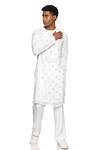 Buy_Paresh Lamba Signatures_White Polyester, Silk Embroidery Floral Bundi _Online_at_Aza_Fashions