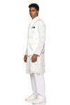Shop_Paresh Lamba Signatures_White Polyester, Silk Embroidery Floral Bundi _Online_at_Aza_Fashions