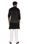 Shop_PARESH LAMBA SIGNATURES_Black Velvet Dot Pattern Bundi _at_Aza_Fashions
